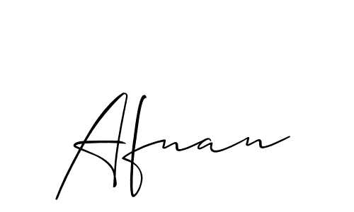 Make a beautiful signature design for name Afnan. With this signature (Allison_Script) style, you can create a handwritten signature for free. Afnan signature style 2 images and pictures png