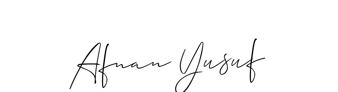 It looks lik you need a new signature style for name Afnan Yusuf. Design unique handwritten (Allison_Script) signature with our free signature maker in just a few clicks. Afnan Yusuf signature style 2 images and pictures png