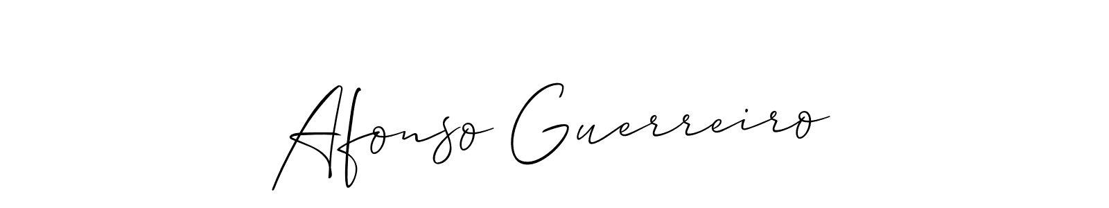 The best way (Allison_Script) to make a short signature is to pick only two or three words in your name. The name Afonso Guerreiro include a total of six letters. For converting this name. Afonso Guerreiro signature style 2 images and pictures png