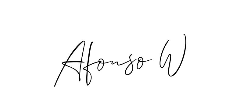 You can use this online signature creator to create a handwritten signature for the name Afonso W. This is the best online autograph maker. Afonso W signature style 2 images and pictures png