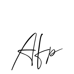 Create a beautiful signature design for name Afp. With this signature (Allison_Script) fonts, you can make a handwritten signature for free. Afp signature style 2 images and pictures png