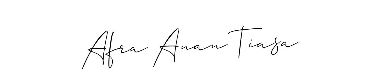 This is the best signature style for the Afra Anan Tiasa name. Also you like these signature font (Allison_Script). Mix name signature. Afra Anan Tiasa signature style 2 images and pictures png
