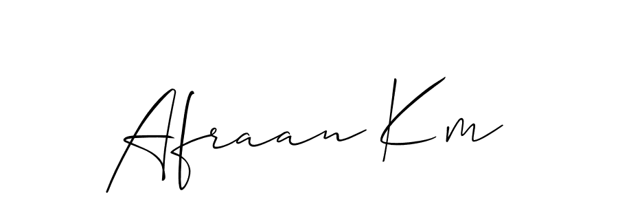 Best and Professional Signature Style for Afraan Km. Allison_Script Best Signature Style Collection. Afraan Km signature style 2 images and pictures png