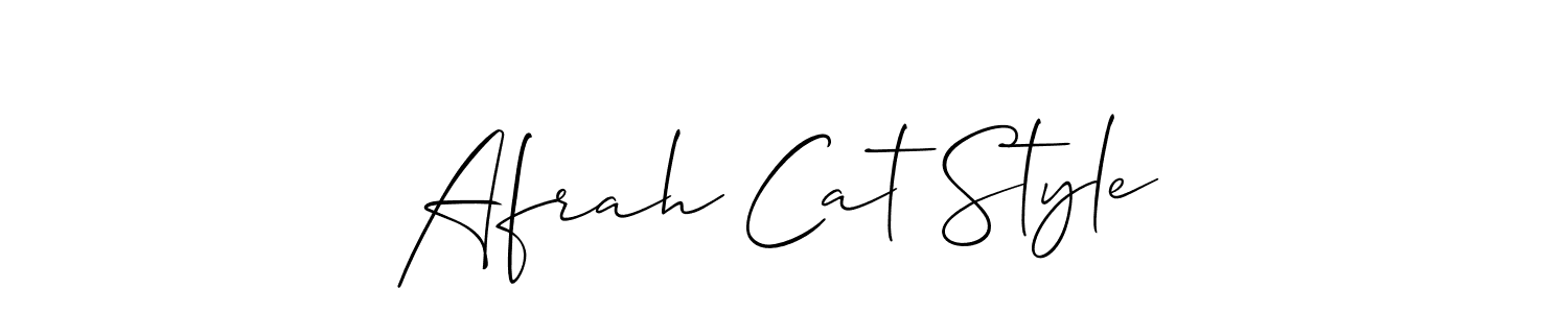 Also You can easily find your signature by using the search form. We will create Afrah Cat Style name handwritten signature images for you free of cost using Allison_Script sign style. Afrah Cat Style signature style 2 images and pictures png