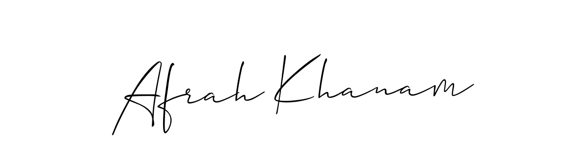 It looks lik you need a new signature style for name Afrah Khanam. Design unique handwritten (Allison_Script) signature with our free signature maker in just a few clicks. Afrah Khanam signature style 2 images and pictures png