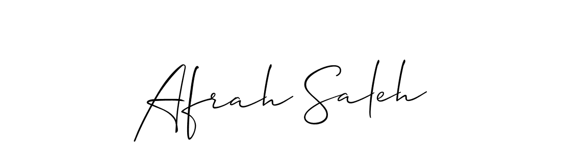 Also we have Afrah Saleh name is the best signature style. Create professional handwritten signature collection using Allison_Script autograph style. Afrah Saleh signature style 2 images and pictures png