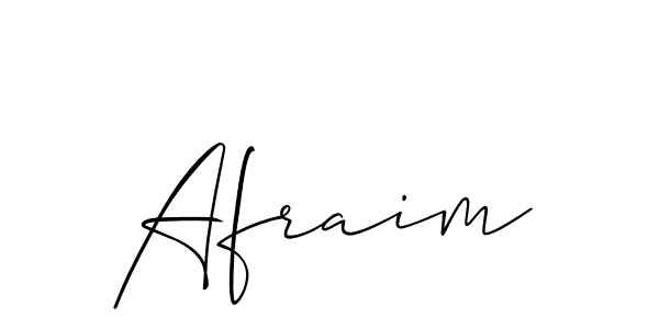 How to make Afraim signature? Allison_Script is a professional autograph style. Create handwritten signature for Afraim name. Afraim signature style 2 images and pictures png