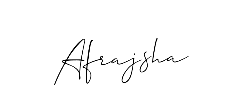 How to make Afrajsha signature? Allison_Script is a professional autograph style. Create handwritten signature for Afrajsha name. Afrajsha signature style 2 images and pictures png