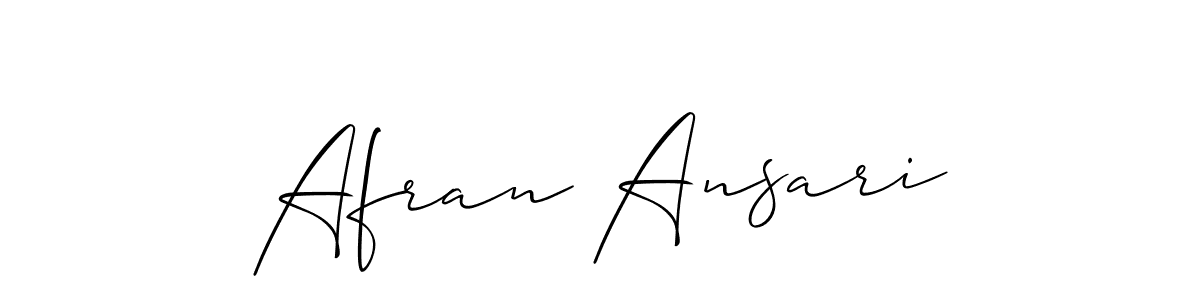 How to make Afran Ansari signature? Allison_Script is a professional autograph style. Create handwritten signature for Afran Ansari name. Afran Ansari signature style 2 images and pictures png