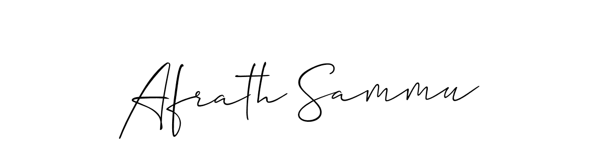 How to make Afrath Sammu name signature. Use Allison_Script style for creating short signs online. This is the latest handwritten sign. Afrath Sammu signature style 2 images and pictures png