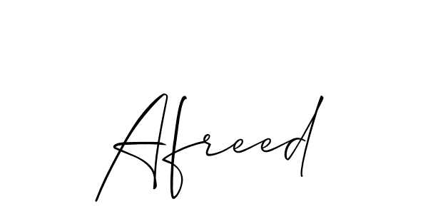 Create a beautiful signature design for name Afreed. With this signature (Allison_Script) fonts, you can make a handwritten signature for free. Afreed signature style 2 images and pictures png