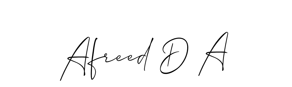 Similarly Allison_Script is the best handwritten signature design. Signature creator online .You can use it as an online autograph creator for name Afreed D A. Afreed D A signature style 2 images and pictures png