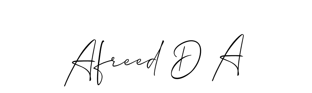 Make a short Afreed D A signature style. Manage your documents anywhere anytime using Allison_Script. Create and add eSignatures, submit forms, share and send files easily. Afreed D A signature style 2 images and pictures png