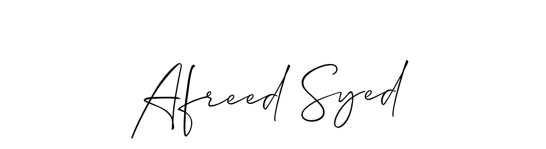 Also You can easily find your signature by using the search form. We will create Afreed Syed name handwritten signature images for you free of cost using Allison_Script sign style. Afreed Syed signature style 2 images and pictures png