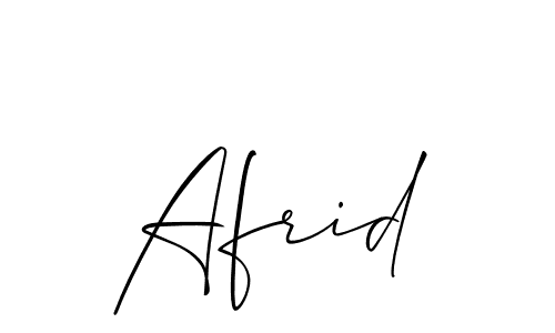 Create a beautiful signature design for name Afrid. With this signature (Allison_Script) fonts, you can make a handwritten signature for free. Afrid signature style 2 images and pictures png