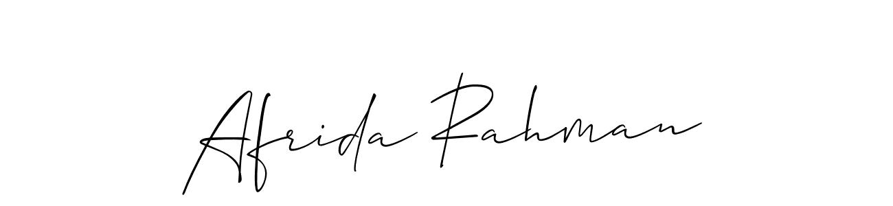 Once you've used our free online signature maker to create your best signature Allison_Script style, it's time to enjoy all of the benefits that Afrida Rahman name signing documents. Afrida Rahman signature style 2 images and pictures png