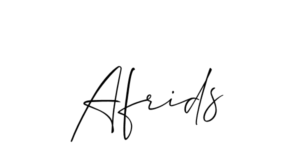 The best way (Allison_Script) to make a short signature is to pick only two or three words in your name. The name Afrids include a total of six letters. For converting this name. Afrids signature style 2 images and pictures png
