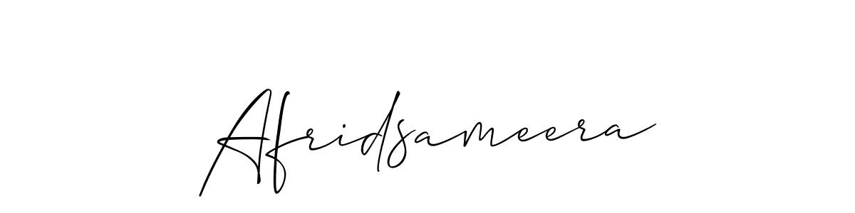 Also we have Afridsameera name is the best signature style. Create professional handwritten signature collection using Allison_Script autograph style. Afridsameera signature style 2 images and pictures png