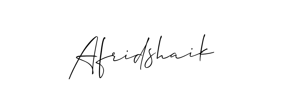 How to make Afridshaik signature? Allison_Script is a professional autograph style. Create handwritten signature for Afridshaik name. Afridshaik signature style 2 images and pictures png