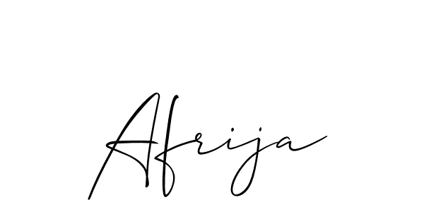 It looks lik you need a new signature style for name Afrija. Design unique handwritten (Allison_Script) signature with our free signature maker in just a few clicks. Afrija signature style 2 images and pictures png