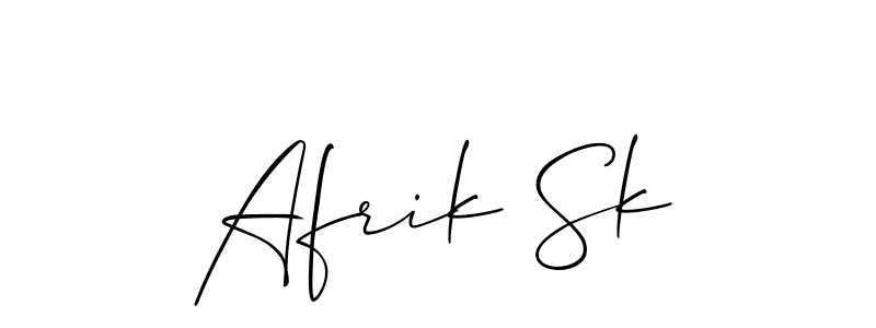 if you are searching for the best signature style for your name Afrik Sk. so please give up your signature search. here we have designed multiple signature styles  using Allison_Script. Afrik Sk signature style 2 images and pictures png
