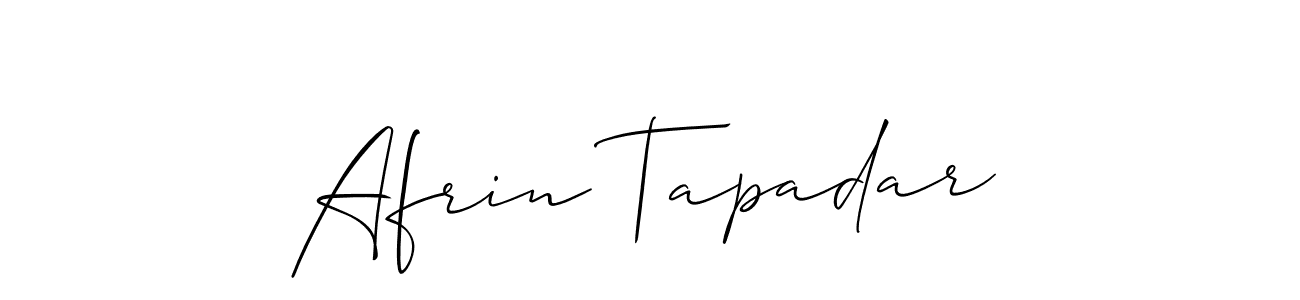 The best way (Allison_Script) to make a short signature is to pick only two or three words in your name. The name Afrin Tapadar include a total of six letters. For converting this name. Afrin Tapadar signature style 2 images and pictures png