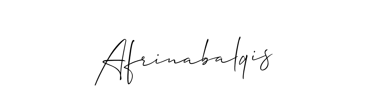 How to make Afrinabalqis name signature. Use Allison_Script style for creating short signs online. This is the latest handwritten sign. Afrinabalqis signature style 2 images and pictures png