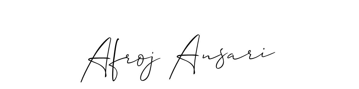 Make a short Afroj Ansari signature style. Manage your documents anywhere anytime using Allison_Script. Create and add eSignatures, submit forms, share and send files easily. Afroj Ansari signature style 2 images and pictures png