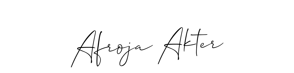 The best way (Allison_Script) to make a short signature is to pick only two or three words in your name. The name Afroja Akter include a total of six letters. For converting this name. Afroja Akter signature style 2 images and pictures png