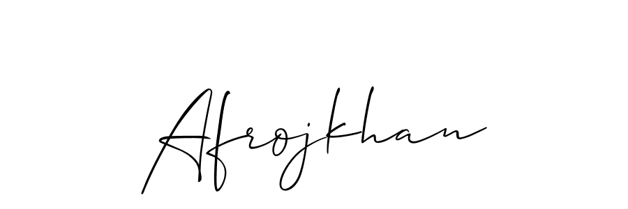 Design your own signature with our free online signature maker. With this signature software, you can create a handwritten (Allison_Script) signature for name Afrojkhan. Afrojkhan signature style 2 images and pictures png