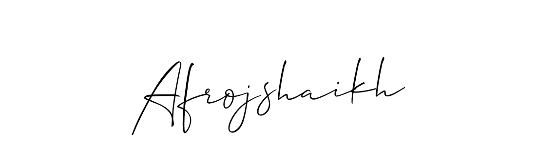 How to make Afrojshaikh name signature. Use Allison_Script style for creating short signs online. This is the latest handwritten sign. Afrojshaikh signature style 2 images and pictures png