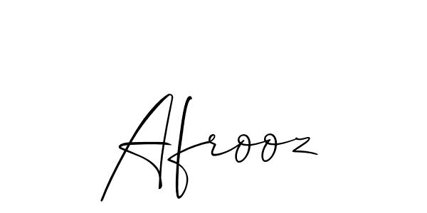 The best way (Allison_Script) to make a short signature is to pick only two or three words in your name. The name Afrooz include a total of six letters. For converting this name. Afrooz signature style 2 images and pictures png