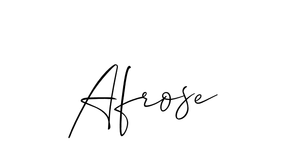 How to Draw Afrose signature style? Allison_Script is a latest design signature styles for name Afrose. Afrose signature style 2 images and pictures png