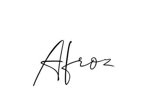 Also we have Afroz name is the best signature style. Create professional handwritten signature collection using Allison_Script autograph style. Afroz signature style 2 images and pictures png