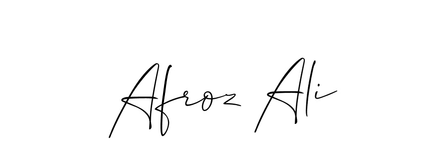 Make a short Afroz Ali signature style. Manage your documents anywhere anytime using Allison_Script. Create and add eSignatures, submit forms, share and send files easily. Afroz Ali signature style 2 images and pictures png