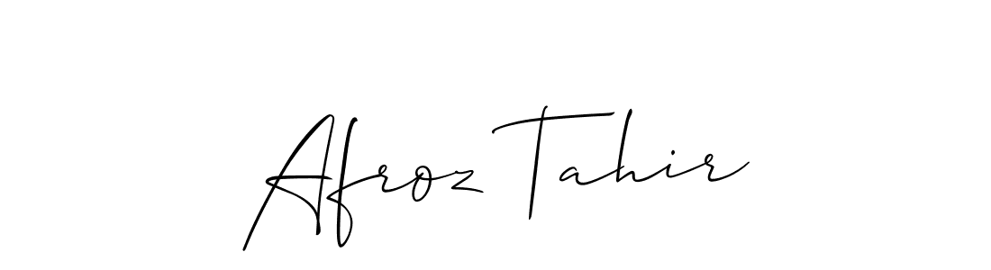 Also You can easily find your signature by using the search form. We will create Afroz Tahir name handwritten signature images for you free of cost using Allison_Script sign style. Afroz Tahir signature style 2 images and pictures png