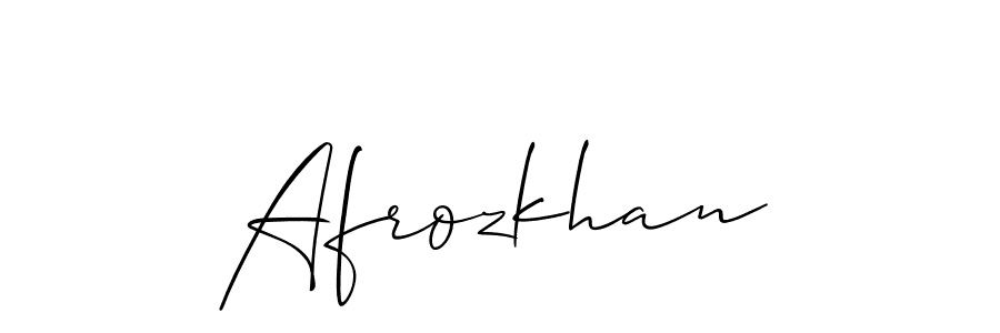 Make a beautiful signature design for name Afrozkhan. Use this online signature maker to create a handwritten signature for free. Afrozkhan signature style 2 images and pictures png