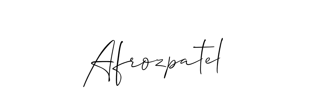 You should practise on your own different ways (Allison_Script) to write your name (Afrozpatel) in signature. don't let someone else do it for you. Afrozpatel signature style 2 images and pictures png