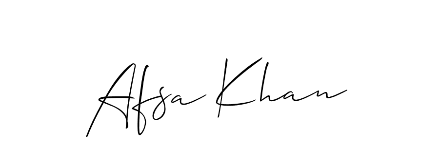 Also we have Afsa Khan name is the best signature style. Create professional handwritten signature collection using Allison_Script autograph style. Afsa Khan signature style 2 images and pictures png