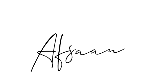 How to make Afsaan name signature. Use Allison_Script style for creating short signs online. This is the latest handwritten sign. Afsaan signature style 2 images and pictures png