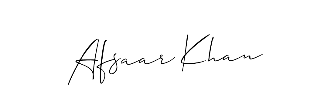 How to make Afsaar Khan signature? Allison_Script is a professional autograph style. Create handwritten signature for Afsaar Khan name. Afsaar Khan signature style 2 images and pictures png