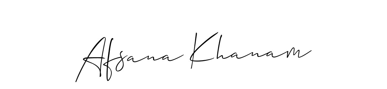 Allison_Script is a professional signature style that is perfect for those who want to add a touch of class to their signature. It is also a great choice for those who want to make their signature more unique. Get Afsana Khanam name to fancy signature for free. Afsana Khanam signature style 2 images and pictures png