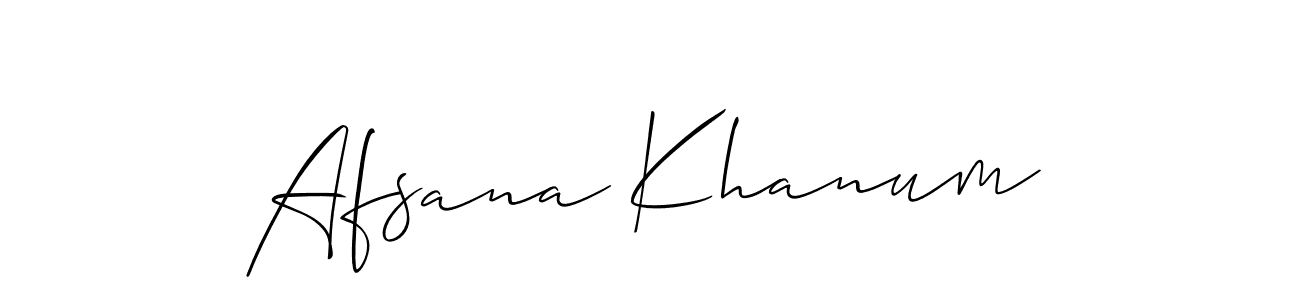 Use a signature maker to create a handwritten signature online. With this signature software, you can design (Allison_Script) your own signature for name Afsana Khanum. Afsana Khanum signature style 2 images and pictures png