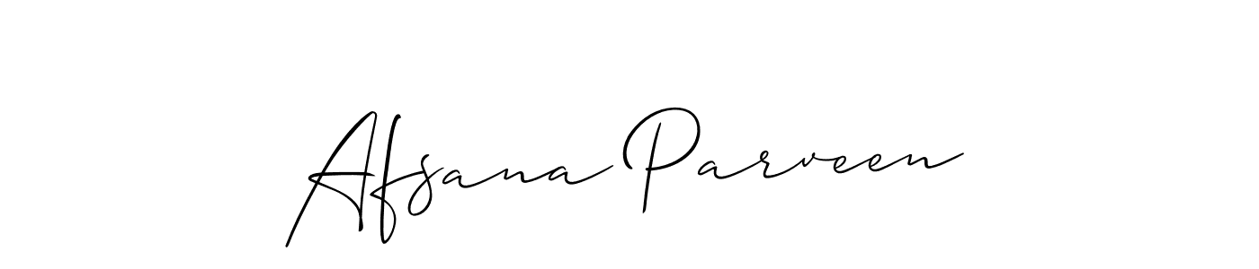 Make a short Afsana Parveen signature style. Manage your documents anywhere anytime using Allison_Script. Create and add eSignatures, submit forms, share and send files easily. Afsana Parveen signature style 2 images and pictures png