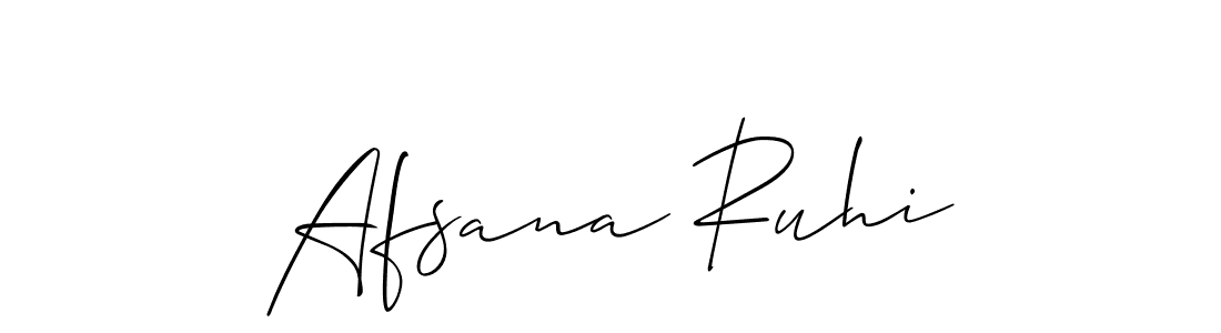 Make a beautiful signature design for name Afsana Ruhi. With this signature (Allison_Script) style, you can create a handwritten signature for free. Afsana Ruhi signature style 2 images and pictures png