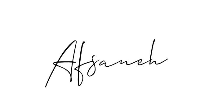 if you are searching for the best signature style for your name Afsaneh. so please give up your signature search. here we have designed multiple signature styles  using Allison_Script. Afsaneh signature style 2 images and pictures png