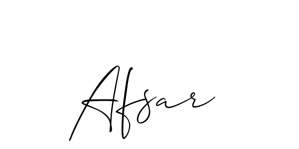 How to make Afsar  name signature. Use Allison_Script style for creating short signs online. This is the latest handwritten sign. Afsar  signature style 2 images and pictures png