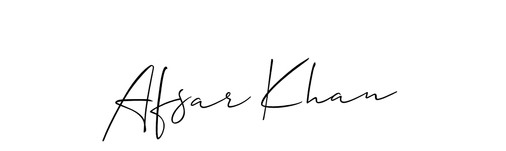 How to Draw Afsar Khan signature style? Allison_Script is a latest design signature styles for name Afsar Khan. Afsar Khan signature style 2 images and pictures png