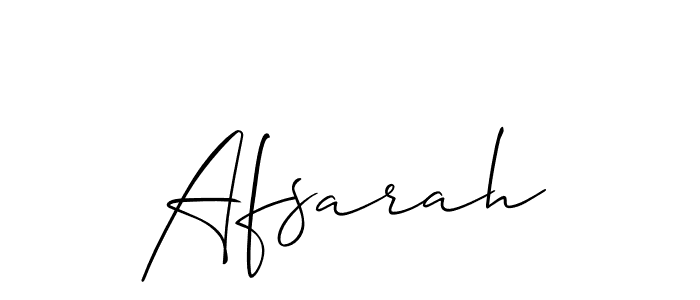 Make a beautiful signature design for name Afsarah. With this signature (Allison_Script) style, you can create a handwritten signature for free. Afsarah signature style 2 images and pictures png