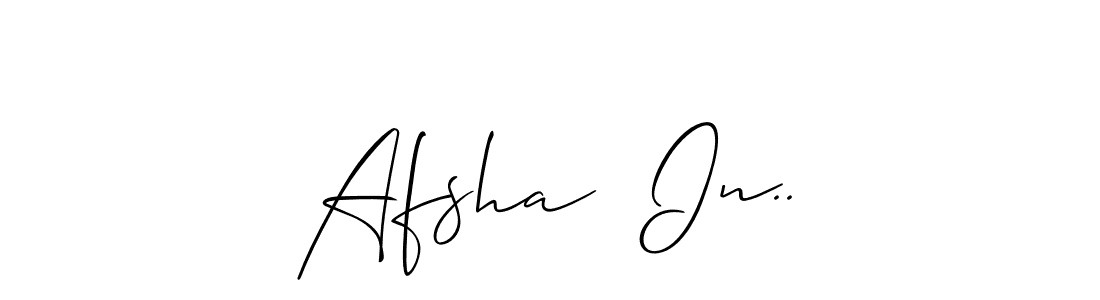 Design your own signature with our free online signature maker. With this signature software, you can create a handwritten (Allison_Script) signature for name Afsha  In... Afsha  In.. signature style 2 images and pictures png